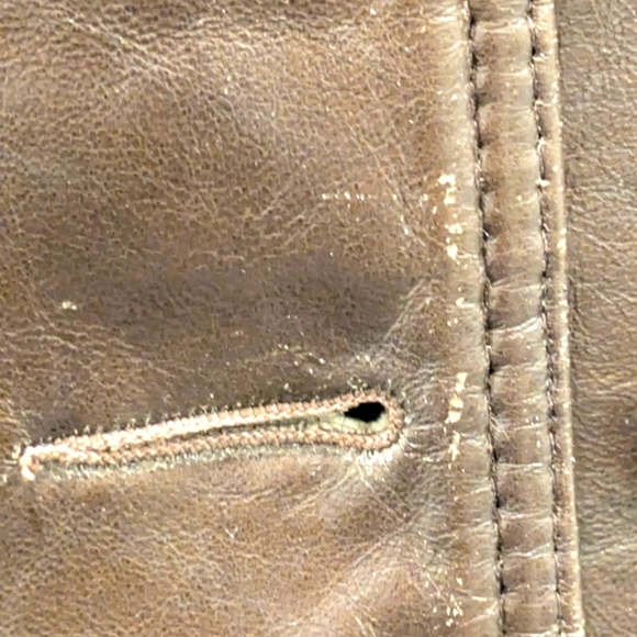 🇨🇦 Gorgeous 70s Trojan 20/XL Brown Leather Trench Coat Made in Canada - Picture 11 of 13